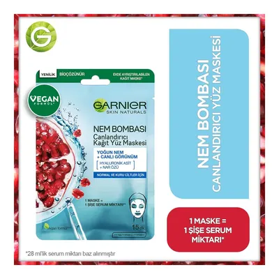 Garnier Nem Bombası Canlandırıcı Kağıt Maske 28 gr