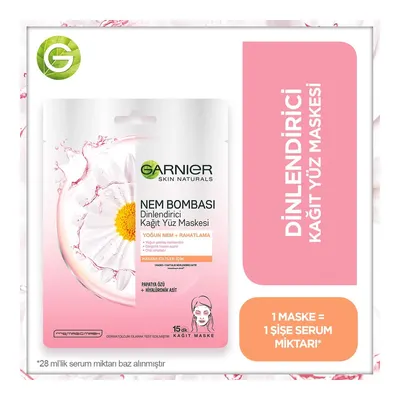 Garnier Nem Bombası Dinlendirici Kağıt Maske 28 gr