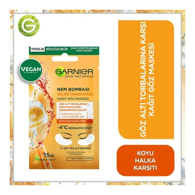 Garnier Nem Bombası Göz Altı Torbalarına Karşı Kağıt Göz Maskesi