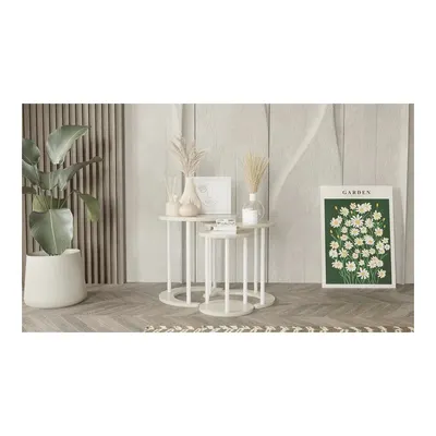 Linen Üçlü Zigon Sehpa