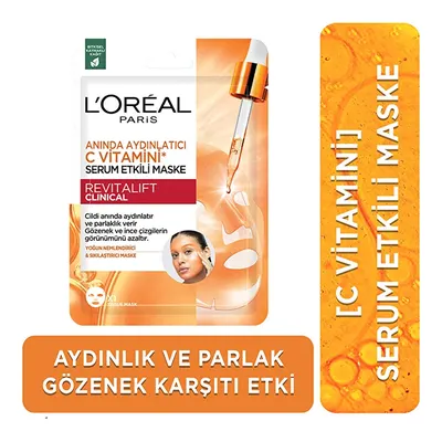 Loreal Paris Revitalift Clinical Anında Aydınlatıcı C Vitamini Serum Maske