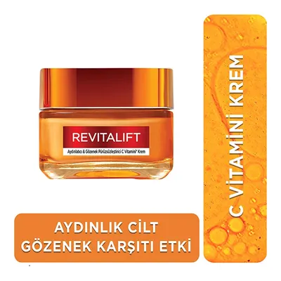 Loreal Paris Revitalift Clinical Aydınlatıcı & Gözenek Pürüzsüzleştirici C Vitamini Krem 50 ml