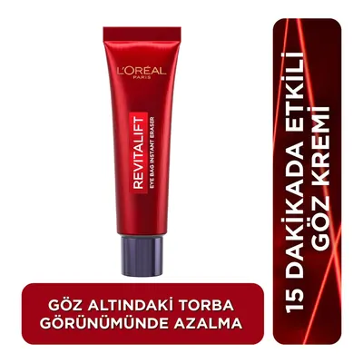 Loreal Paris Revitalift Lazer Eyebag Instant Eraser Göz Altı Torba Görünümüne Karşı Etkili Göz Kremi 15 ml