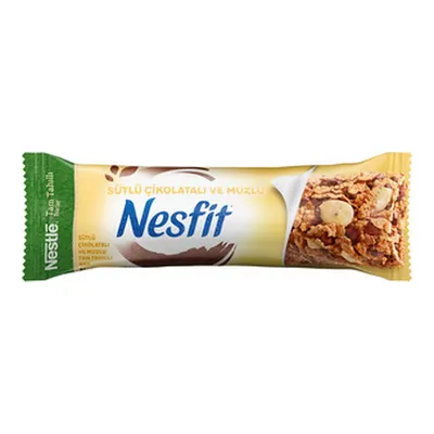 Nesfit Sütlü Çikolatalı ve Muzlu Tam Tahıllı Bar 23,5 G