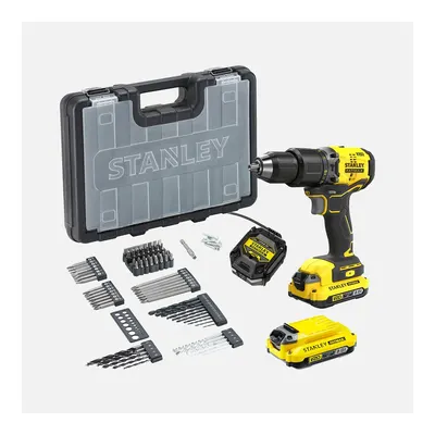 Stanley SBD715D2A 18V 60 Nm 2Ah Çift Akülü Kömürsüz Darbeli Matkap